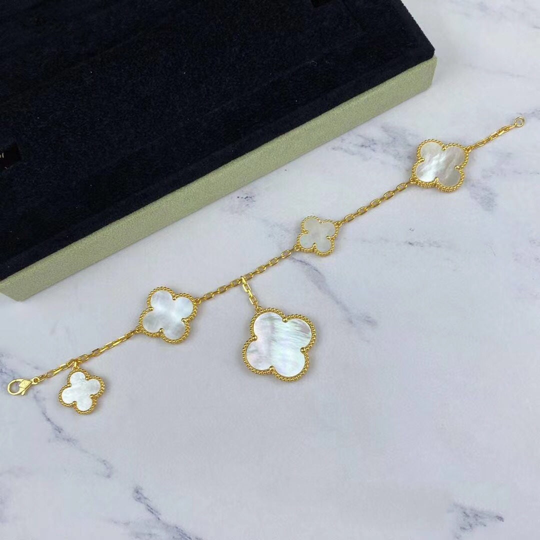 [Amore]MAGIC CLOVER MOP GOLD BRACELET 5 MOTIFS