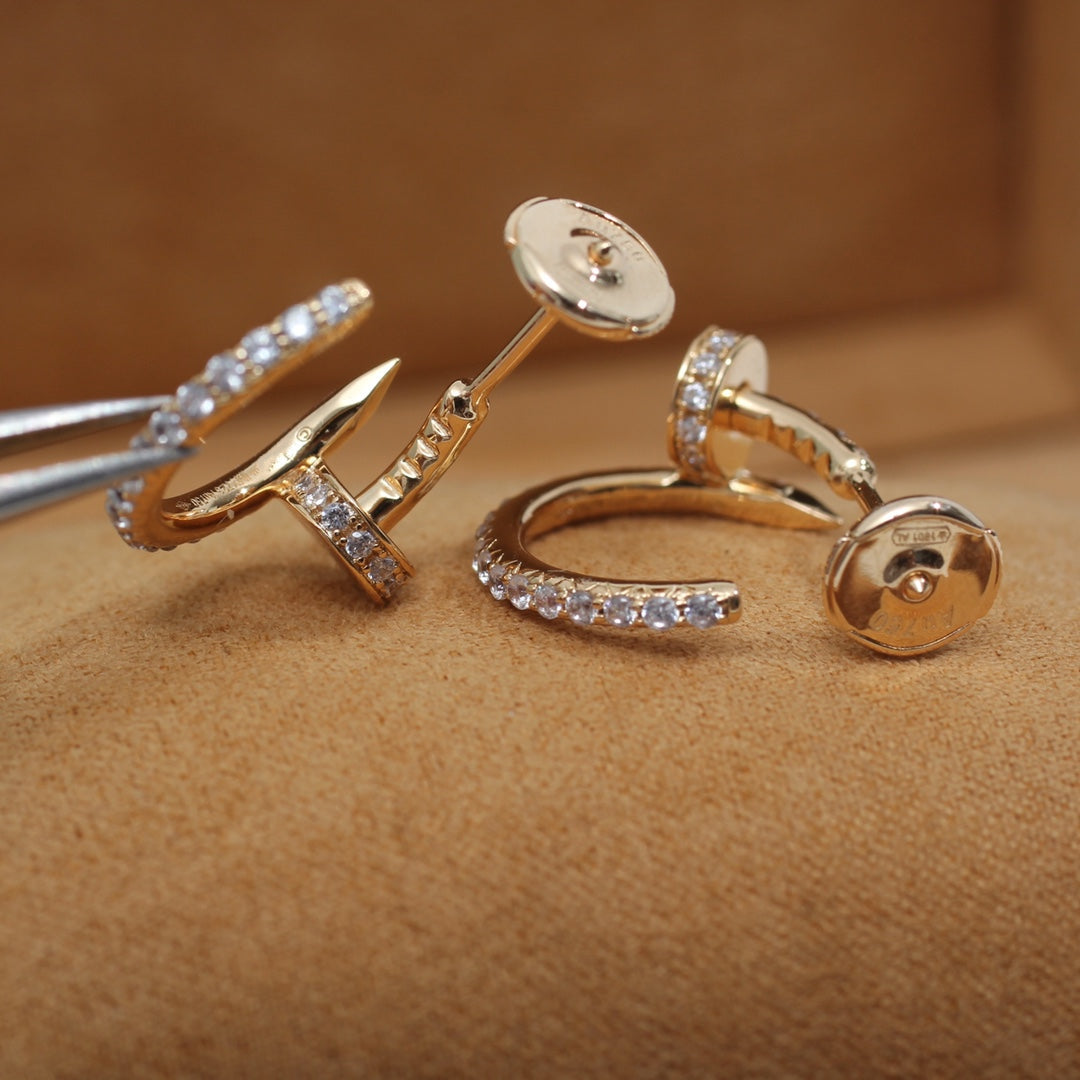 [Amore]JUSTE EARRINGS 12.75MM PINK GOLD DIAMOND