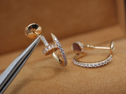 [Amore]JUSTE EARRINGS 12.75MM PINK GOLD DIAMOND