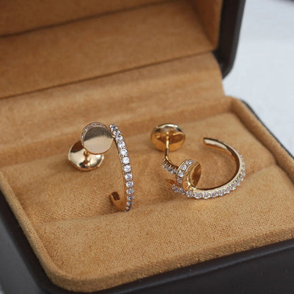 [Amore]JUSTE FULL DIAMOND SMALL EARRINGS