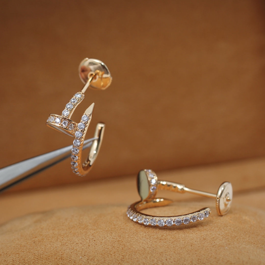 [Amore]JUSTE EARRINGS 12.75MM PINK GOLD DIAMOND