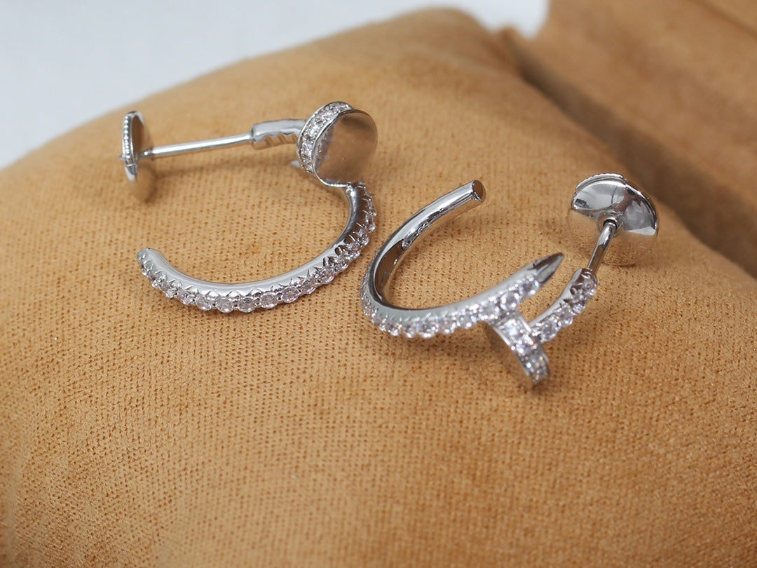 [Amore]JUSTE EARRINGS 12.75MM SILVER DIAMOND