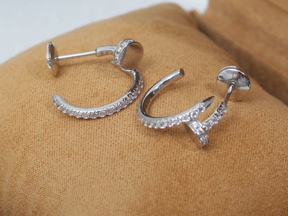 [Amore]JUSTE EARRINGS 12.75MM SILVER DIAMOND