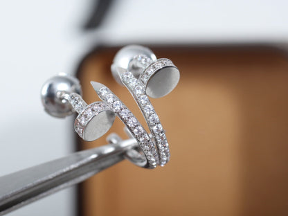 [Amore]JUSTE EARRINGS 12.75MM SILVER DIAMOND