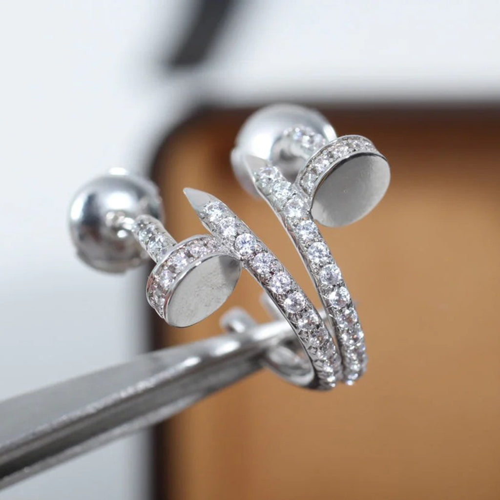 [Amore]JUSTE FULL DIAMOND SMALL EARRINGS