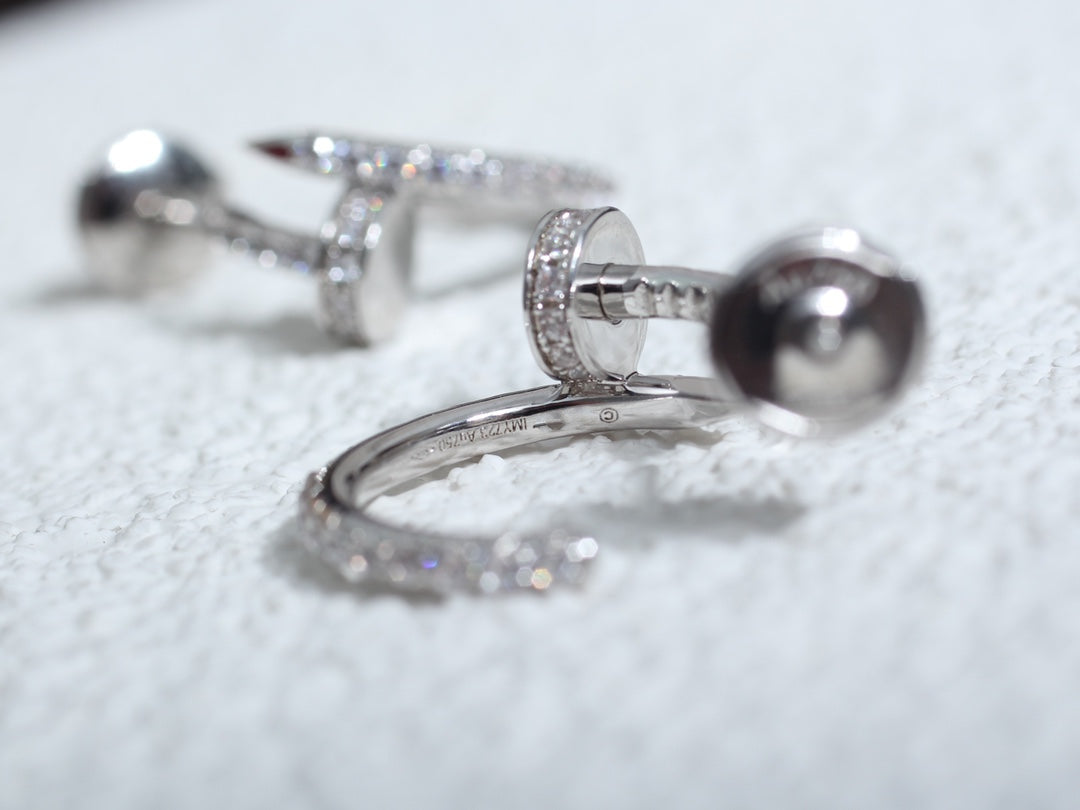 [Amore]JUSTE EARRINGS 12.75MM SILVER DIAMOND