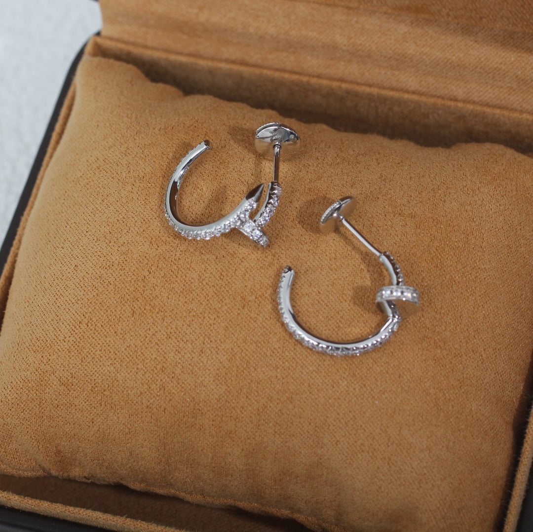 [Amore]JUSTE EARRINGS 12.75MM SILVER DIAMOND