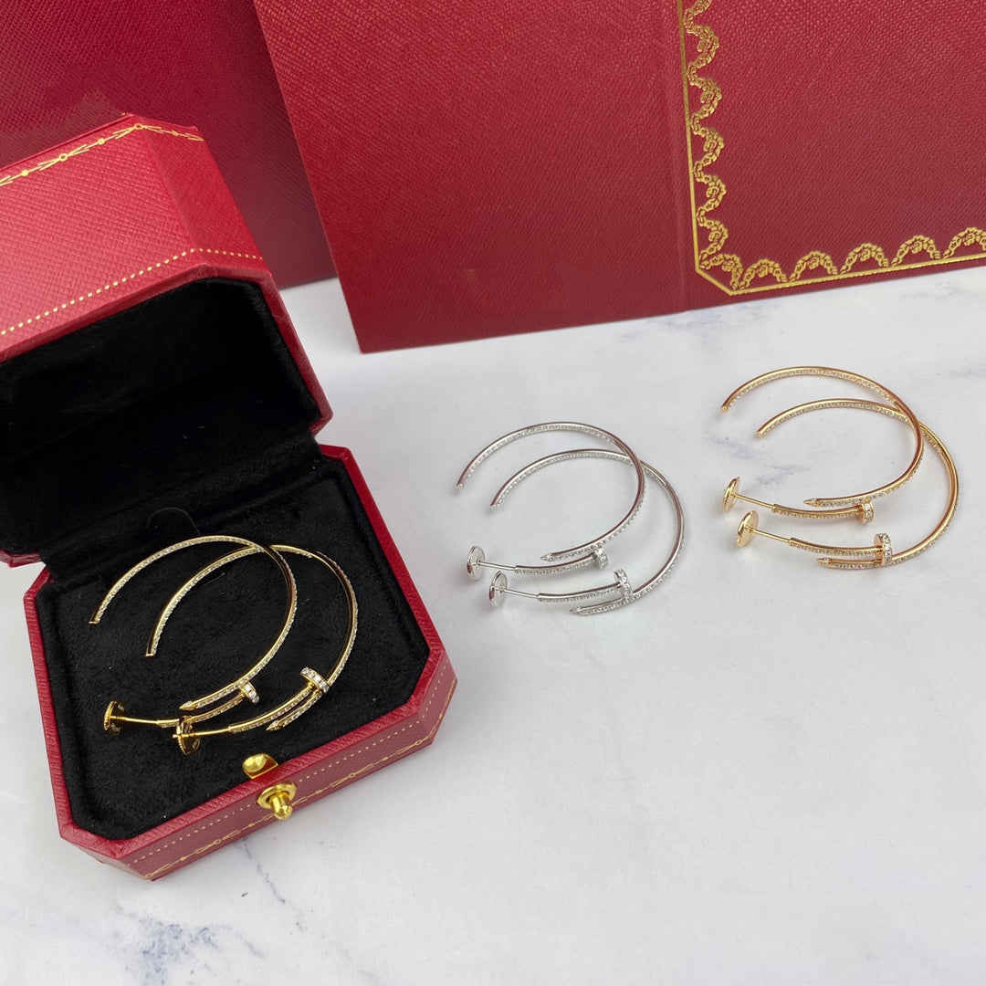 [Amore]JUSTE EARRINGS FULL DIAMONDS 1.8MM
