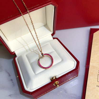 [Amore]JUSTE NECKLACE RED FULL DIAMONDS