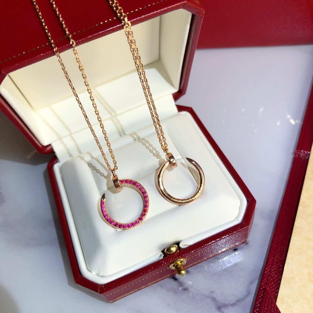 [Amore]JUSTE NECKLACE RED FULL DIAMONDS