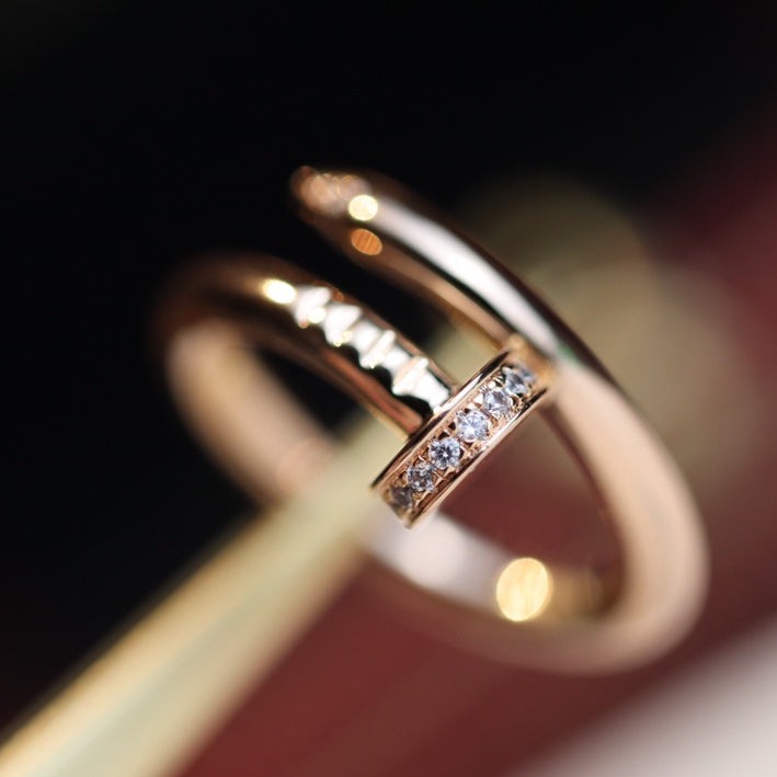 [Amore]JUSTE RING 2.65MM PINK GOLD DIAMOND