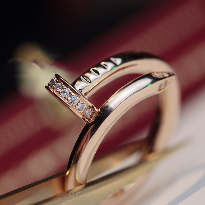 [Amore]JUSTE RING 2.65MM PINK GOLD DIAMOND