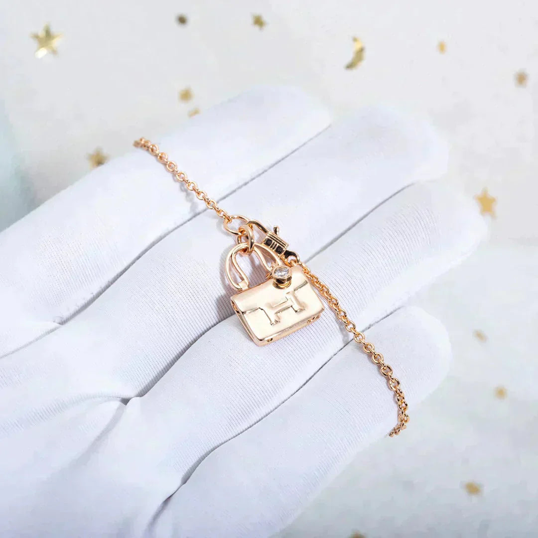 [Amore]AMULETTE PEDANT ROSE GOLD NECKLACE
