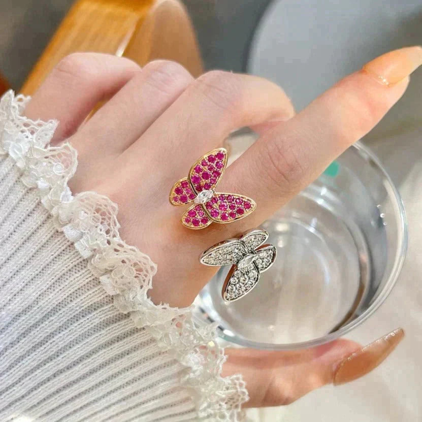 [Amore]TWIN BUTTERFLY DIAMOND RING