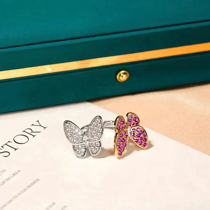 [Amore]TWIN BUTTERFLY DIAMOND RING