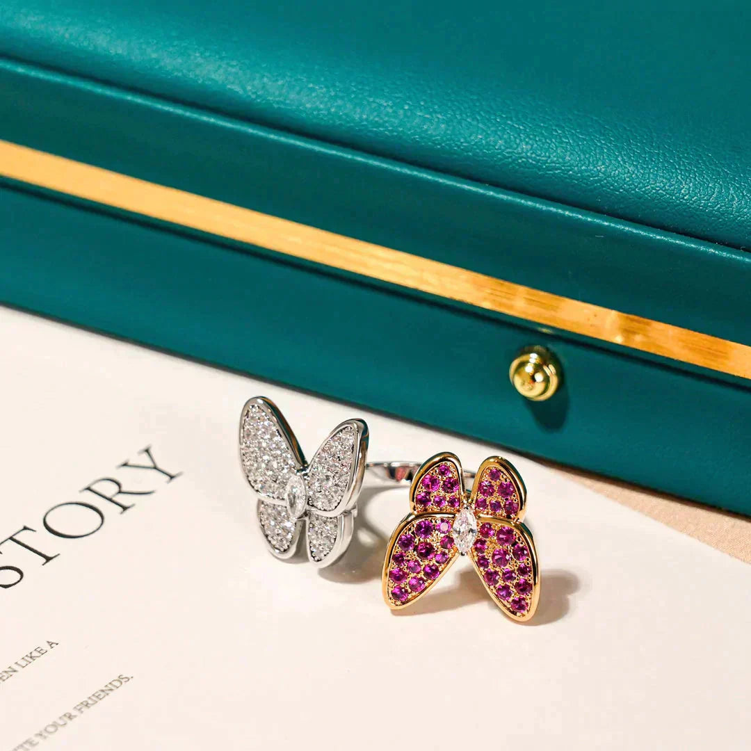[Amore]TWIN BUTTERFLY DIAMOND RING