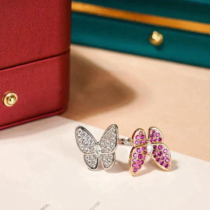 [Amore]TWIN BUTTERFLY DIAMOND RING