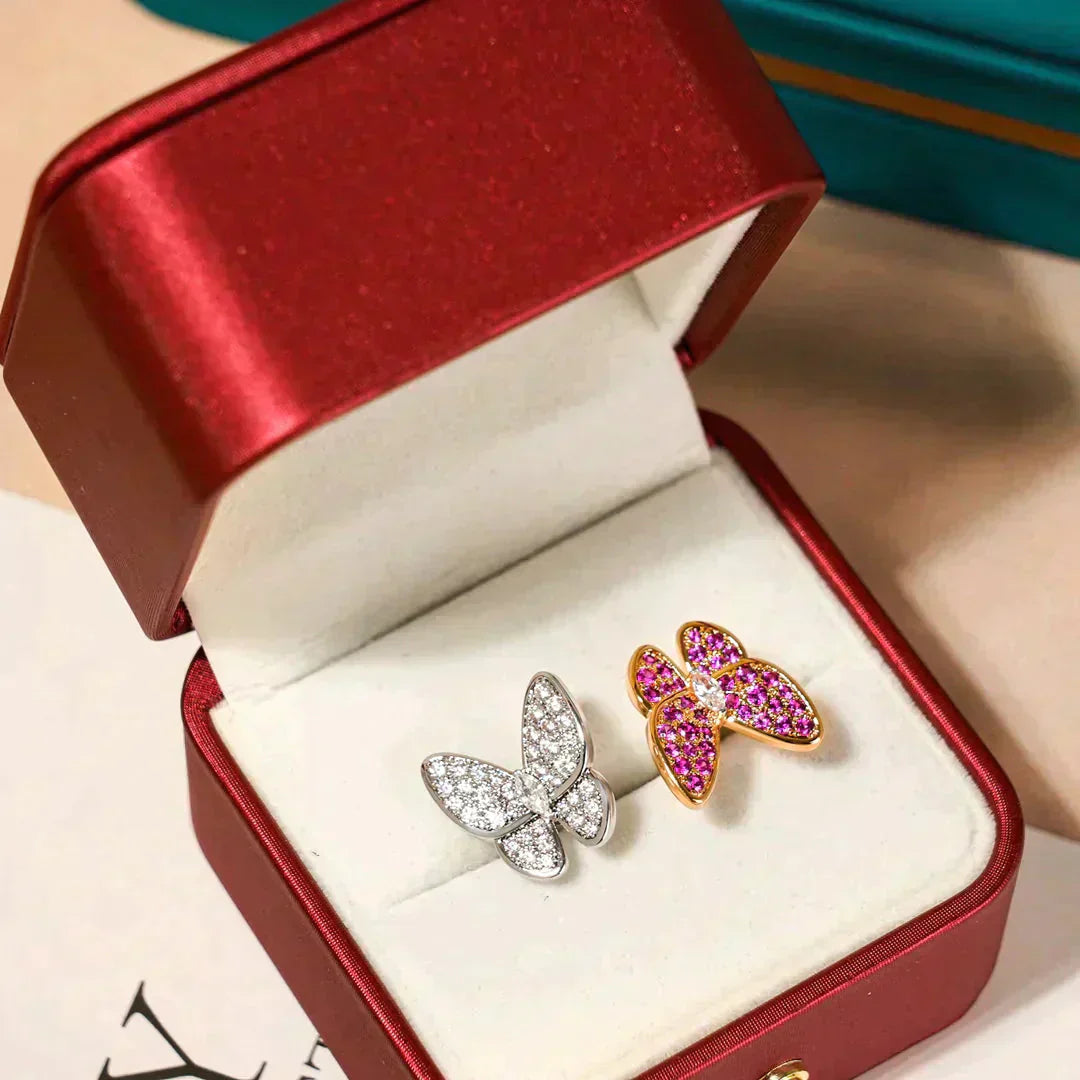 [Amore]TWIN BUTTERFLY DIAMOND RING
