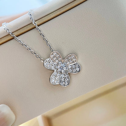 [Amore]CLOVER DIAMOND NECKLACE SILVER