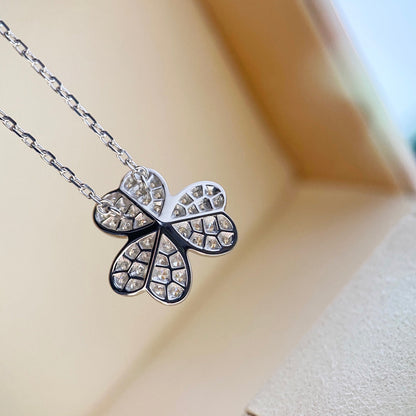 [Amore]CLOVER DIAMOND NECKLACE SILVER