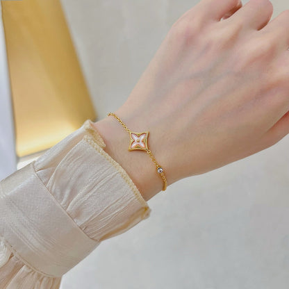 [Amore]STAR 1 DIAMOND PINK GOLD BRACELET
