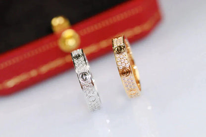 [Amore]LOVE RING 3.6MM DIAMOND PAVED