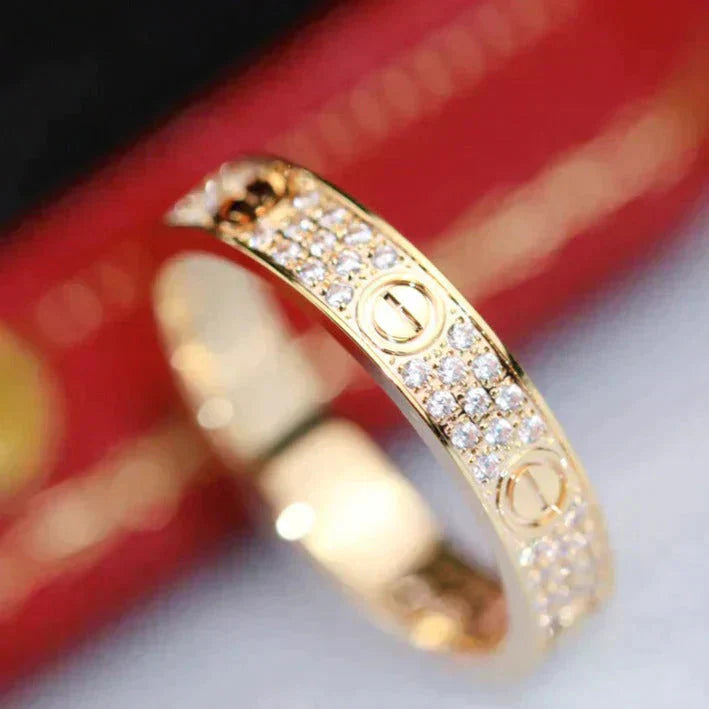 [Amore]LOVE RING 3.6MM DIAMOND PAVED