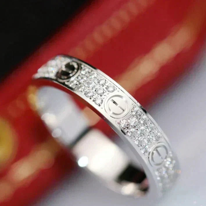 [Amore]LOVE RING 3.6MM DIAMOND PAVED