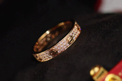 [Amore]LOVE RING 3.6MM DIAMOND PAVED