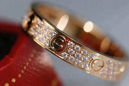 [Amore]LOVE RING 3.6MM DIAMOND PAVED