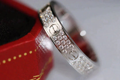 [Amore]LOVE RING 3.6MM DIAMOND PAVED
