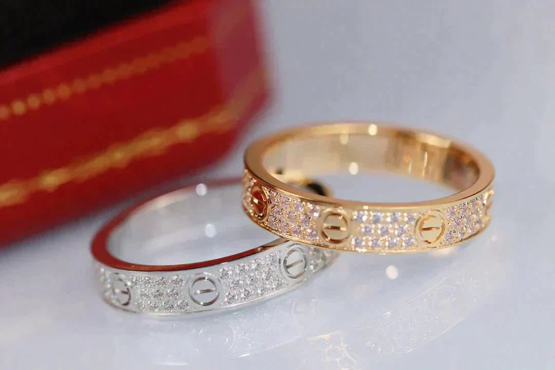 [Amore]LOVE RING 3.6MM DIAMOND PAVED