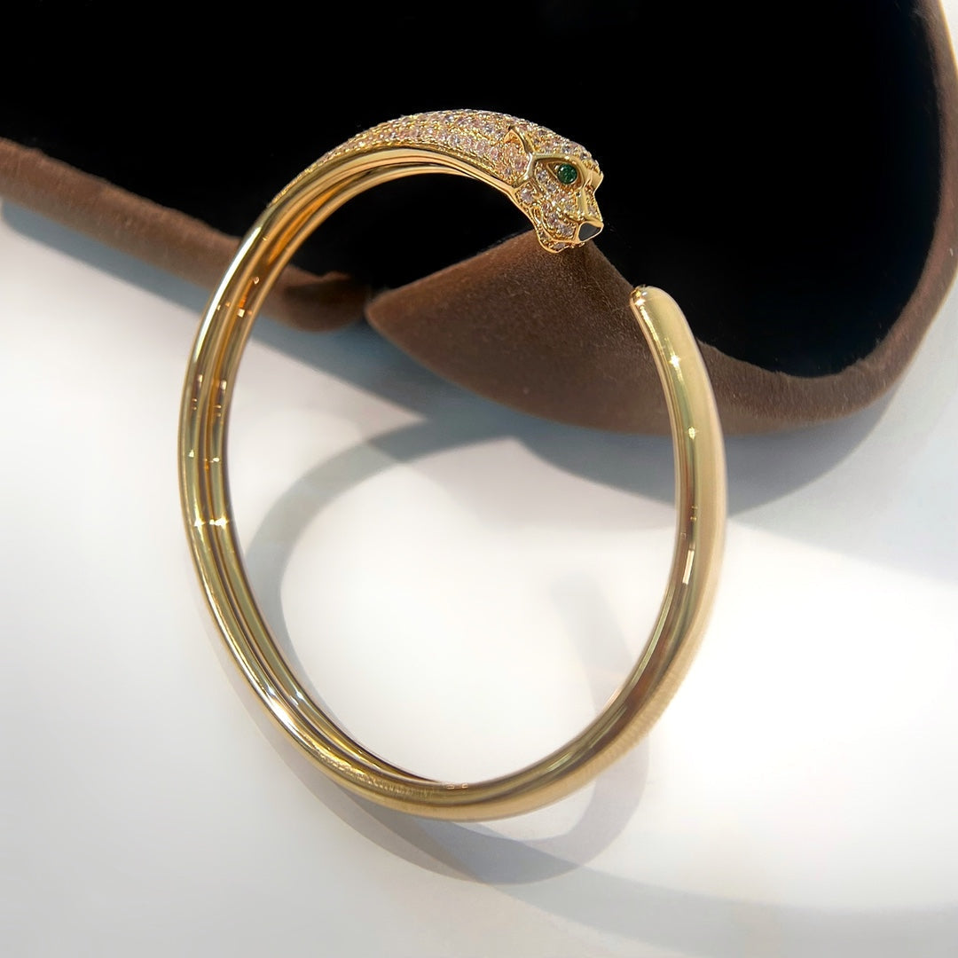 [Amore]PANTHERE GOLD DIAMOND OPEN BRACELET