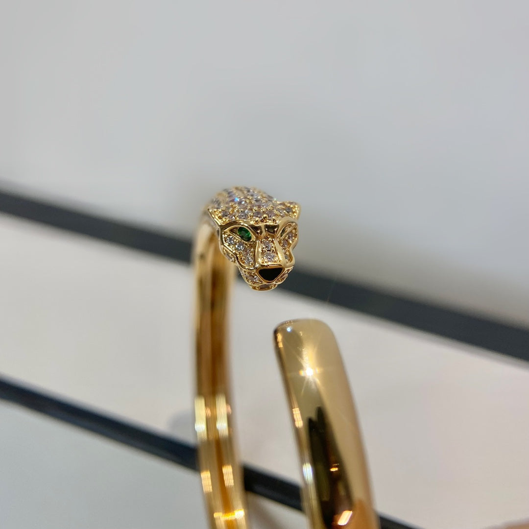 [Amore]PANTHERE GOLD DIAMOND OPEN BRACELET
