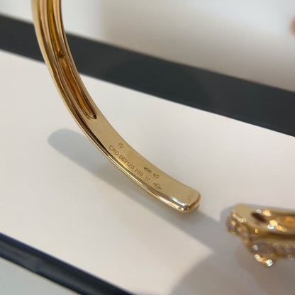 [Amore]PANTHERE GOLD DIAMOND OPEN BRACELET