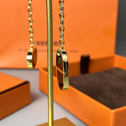 [Amore]CHAINE VERSO BLACK CERAMIC EARRINGS