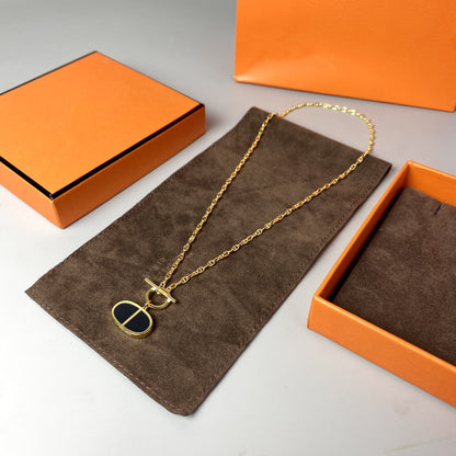 [Amore]CHAINE VERSO BLACK CERAMIC NECKLACE