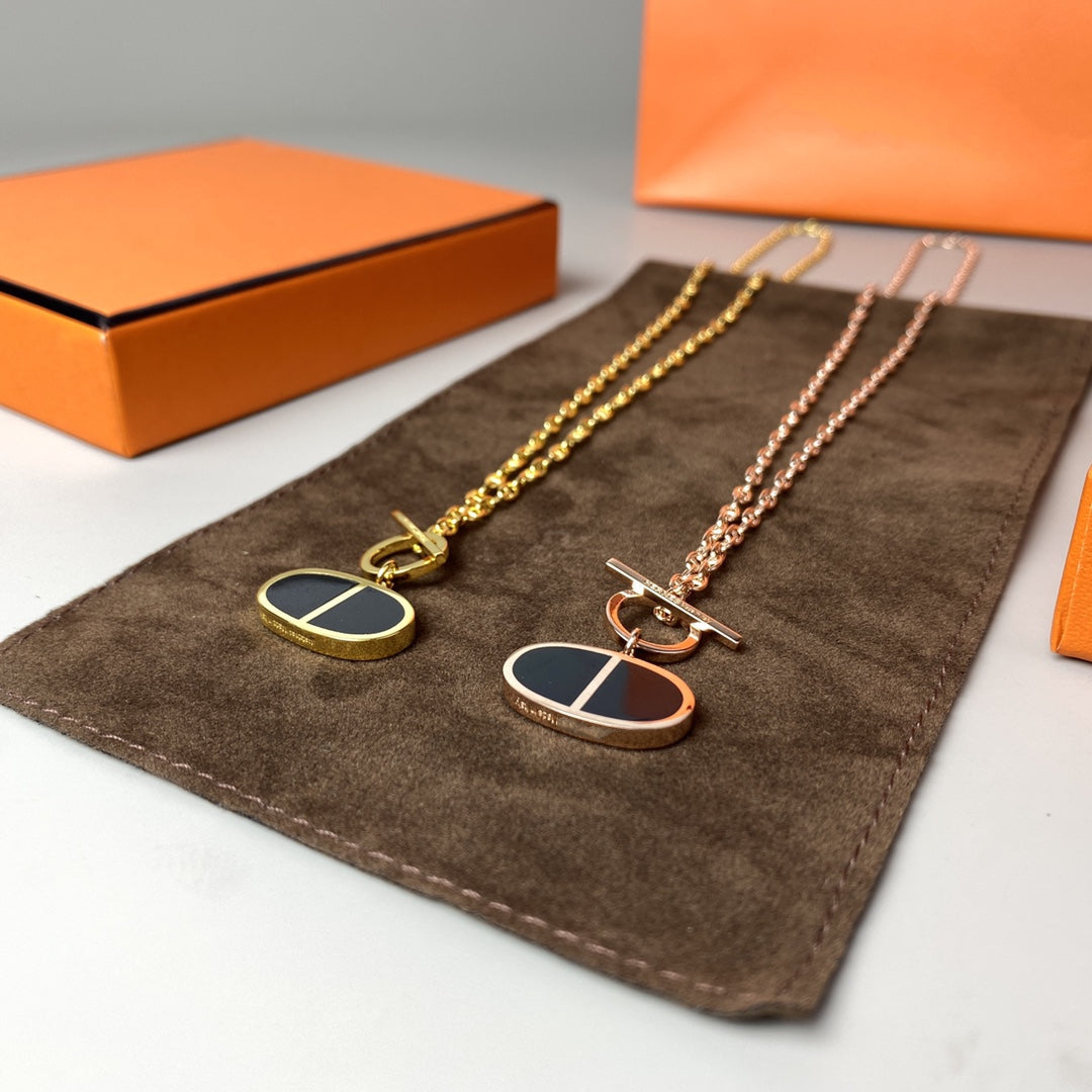 [Amore]CHAINE VERSO BLACK CERAMIC NECKLACE