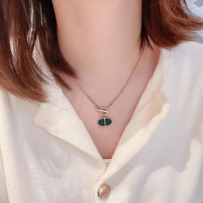 [Amore]CHAINE VERSO BLACK CERAMIC NECKLACE