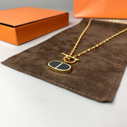 [Amore]CHAINE VERSO BLACK CERAMIC NECKLACE