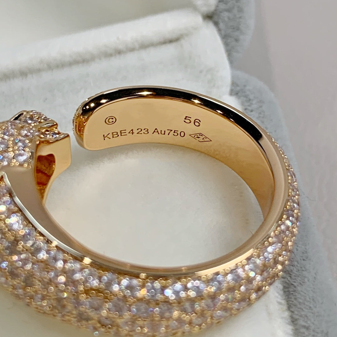 [Amore]PANTHERE PINK GOLD DIAMOND RING