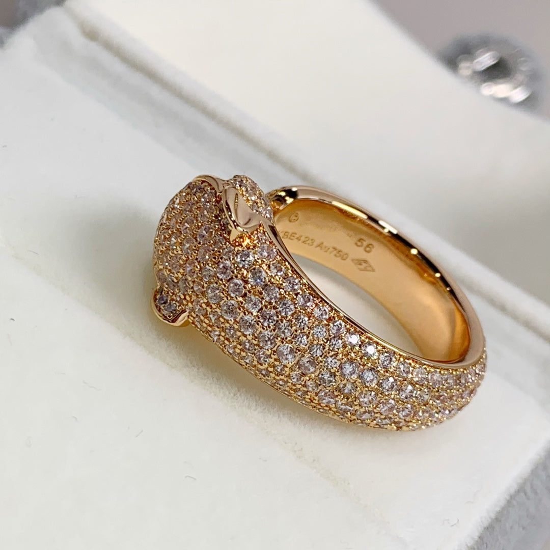 [Amore]PANTHERE PINK GOLD DIAMOND RING