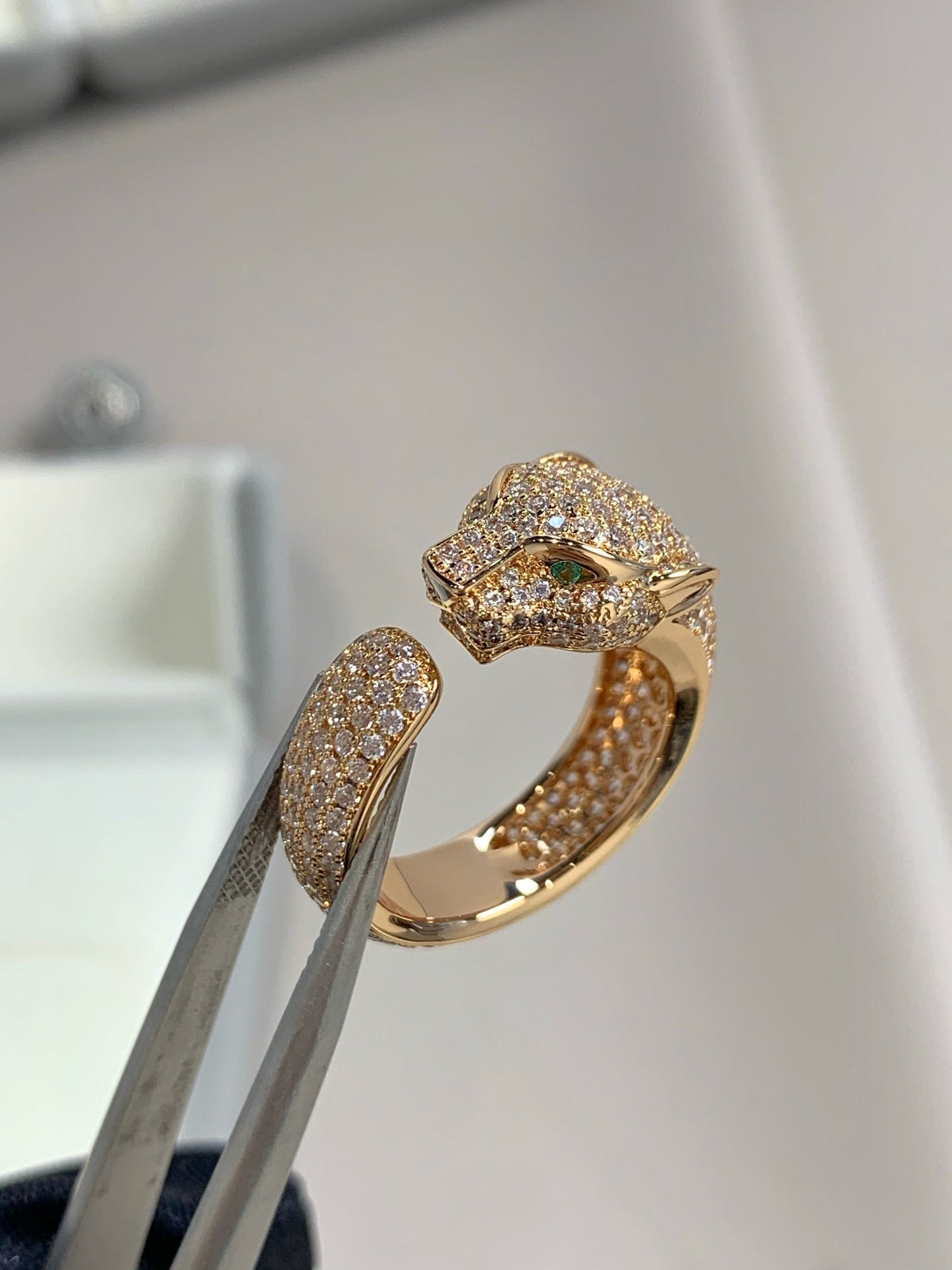 [Amore]PANTHERE PINK GOLD DIAMOND RING