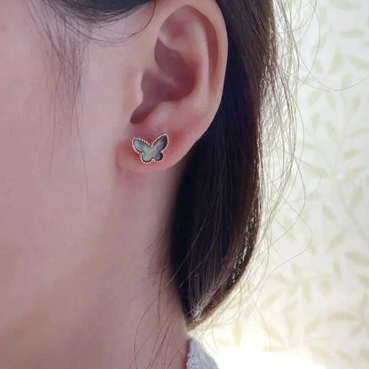 [Amore]BUTTERFLY DARK MOP  EARRINGS