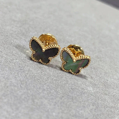 [Amore]BUTTERFLY DARK MOP  EARRINGS