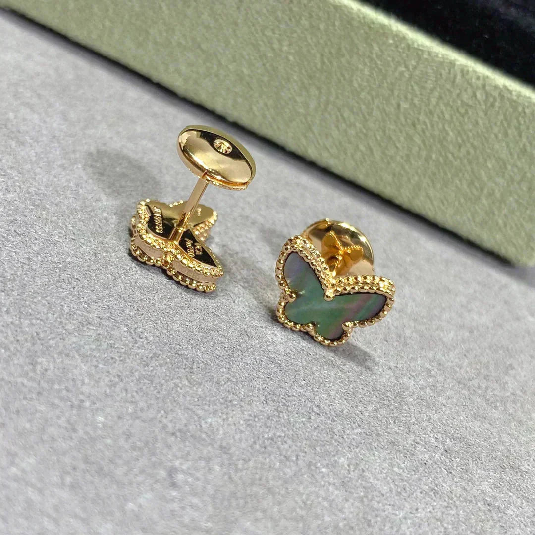 [Amore]BUTTERFLY DARK MOP  EARRINGS