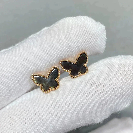 [Amore]BUTTERFLY DARK MOP  EARRINGS