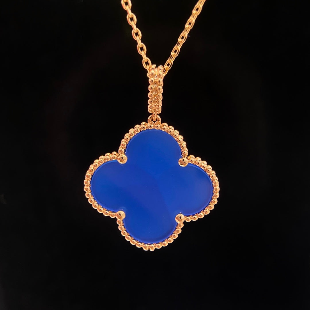[Amore]CLOVER 25MM NECKLACE TURQUOISE ROSE GOLD