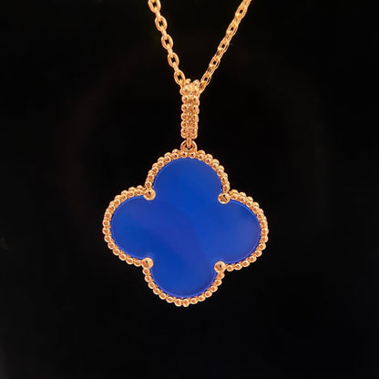 [Amore]CLOVER 25MM NECKLACE TURQUOISE ROSE GOLD