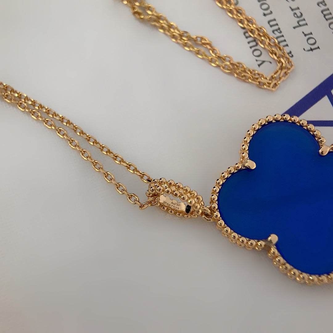 [Amore]CLOVER 25MM NECKLACE TURQUOISE ROSE GOLD